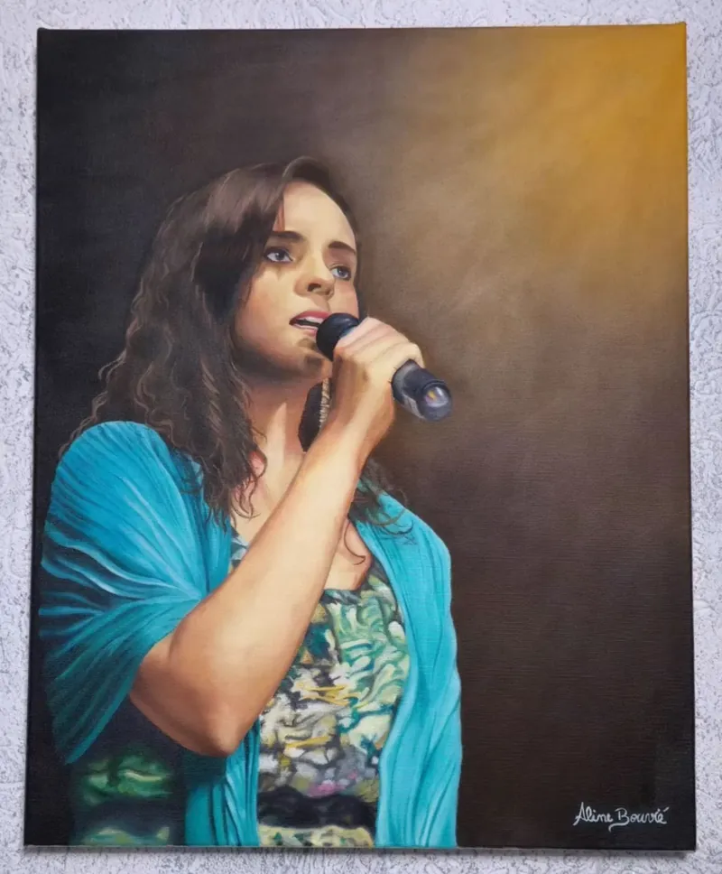 A student's self-portrait, completed